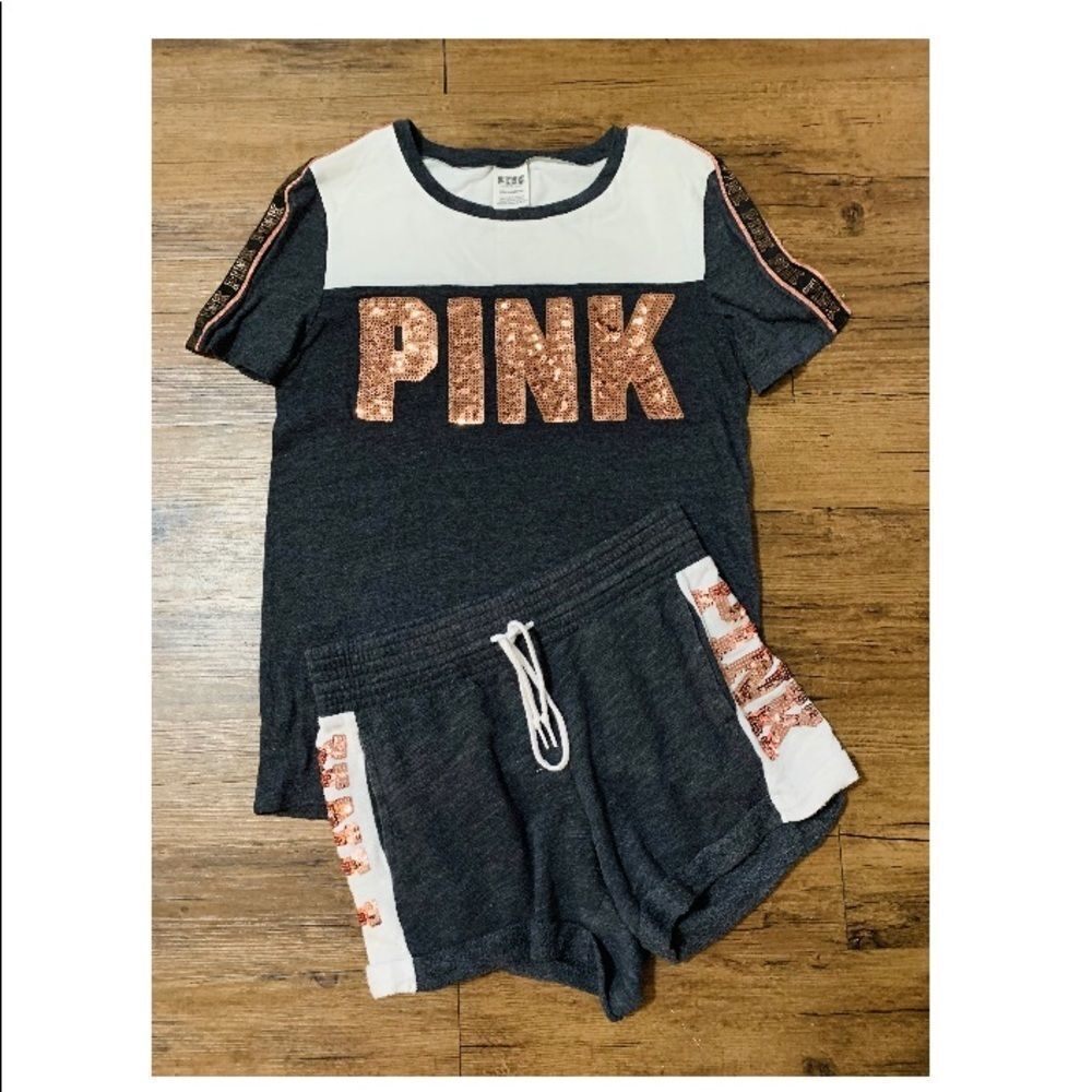 VS PINK BLING OUTFIT SHORTS SET XS - Picture 8 of 10